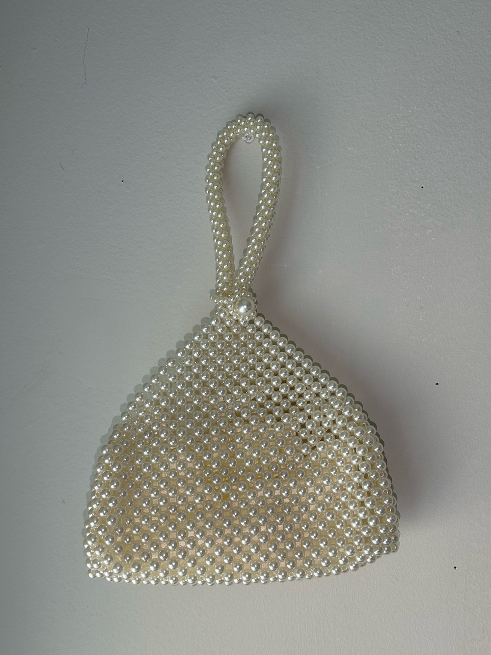 Pearl Beaded Wristlet Bag